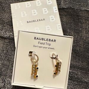 BaubleBar Gold and Black School Bus Earrings